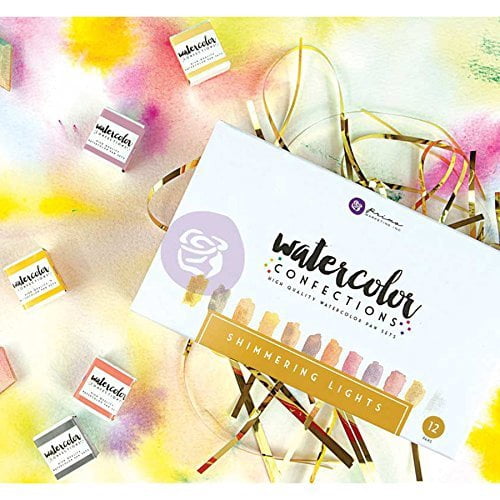 Prima Watercolor Confections Watercolor Pans 12/Pkg-Shimmering Lights