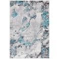 thumbnail image 2 of SAFAVIEH Amelia Ashley Abstract Area Rug, Gray/Turquoise, 3' x 5', 2 of 10