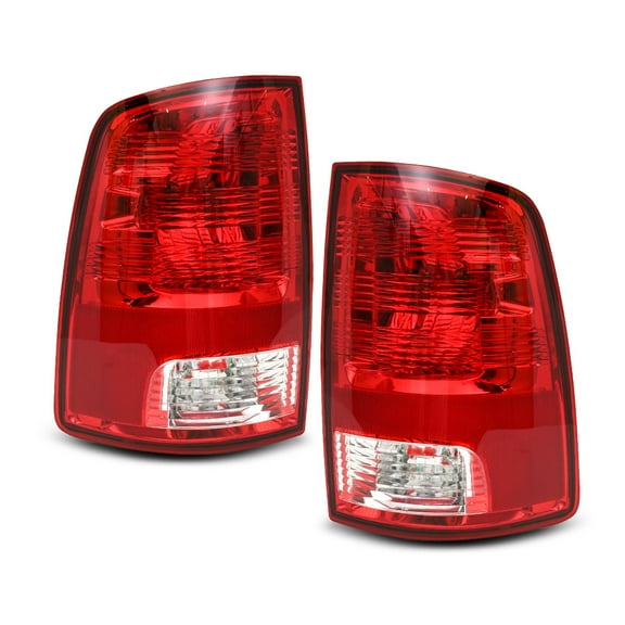 Tail Lights Compatible with 2009-2018 Dodge Ram 1500 2500 3500 Rear Taillight Brake Lamp with Bulb Driver and Passenger Side
