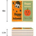 thumbnail image 3 of FMSHPON Happy Halloween Set of 6 Coaster for Drinks, Absorbent Ceramic Stone Coasters Cup Mat with Cork Base for Home Kitchen Room Coffee Table Bar Decor, 3 of 4