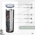 thumbnail image 6 of Paisley 20oz Stainless Steel Tumbler with Lid & Straw - Double-Walled Insulated Travel Mug for Coffee, Tea, Water, Wine - Perfect Gift for Women, 6 of 6