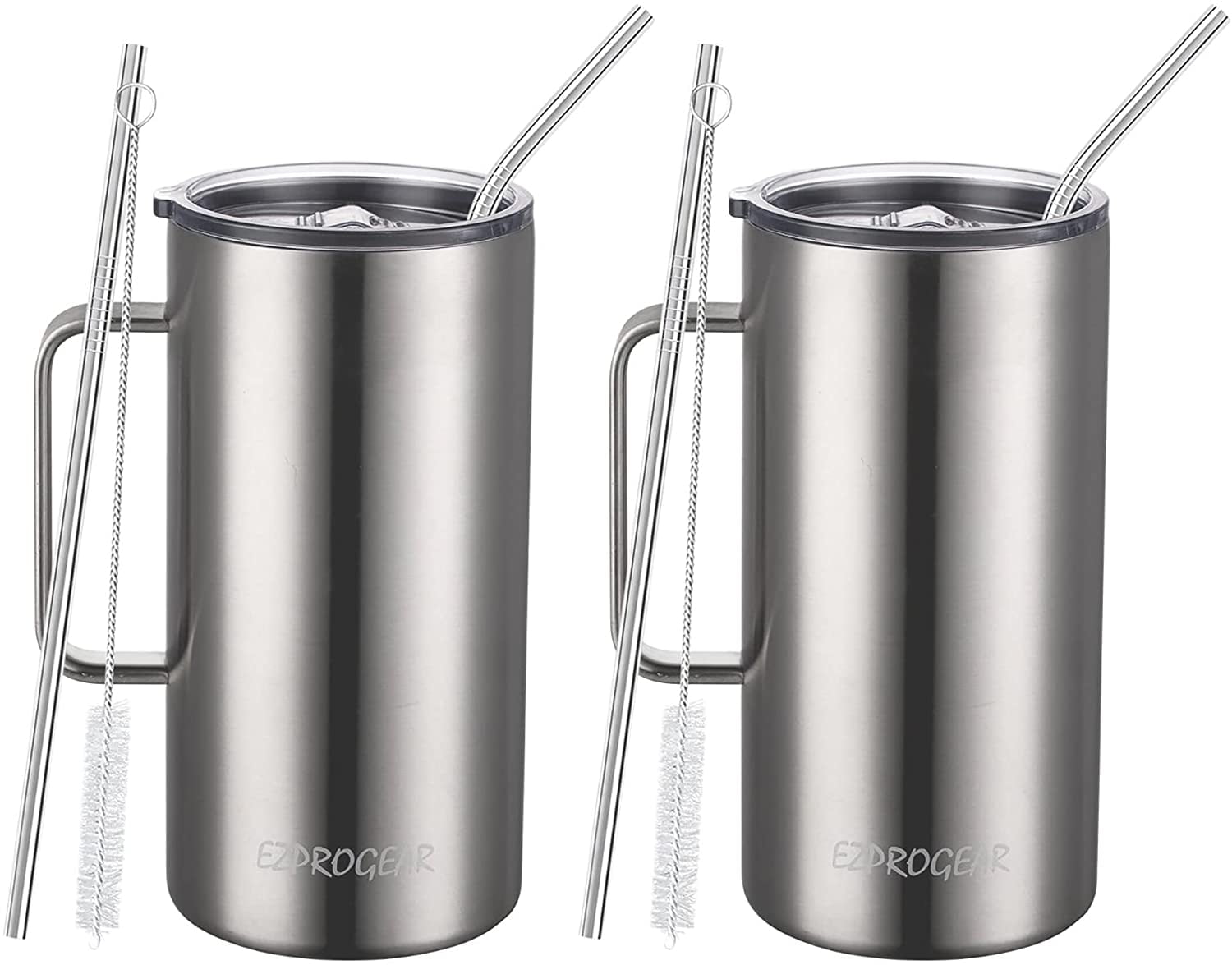 40oz RTIC Hot Cold Double Wall Vacuum Insulated Tumbler Stainless Steel Straws 