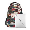 thumbnail image 7 of FORMRS Unisex Backpack Elementary School Travel Bookbag with Reflective Stripes, White Lucky Cat, 7 of 7