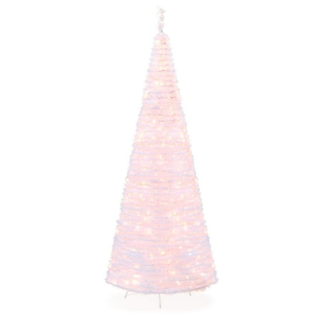 Best Pop Up Christmas Trees Best Choice Products 7.5ft Pre-Lit Pop-Up Artificial Christmas Tree Holiday Decoration w/ 450 White Lights, Stand ()