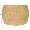 thumbnail image 2 of Creative Co-Op Round Handwoven Corn Rope Barrel Coffee Table, Natural, 2 of 7