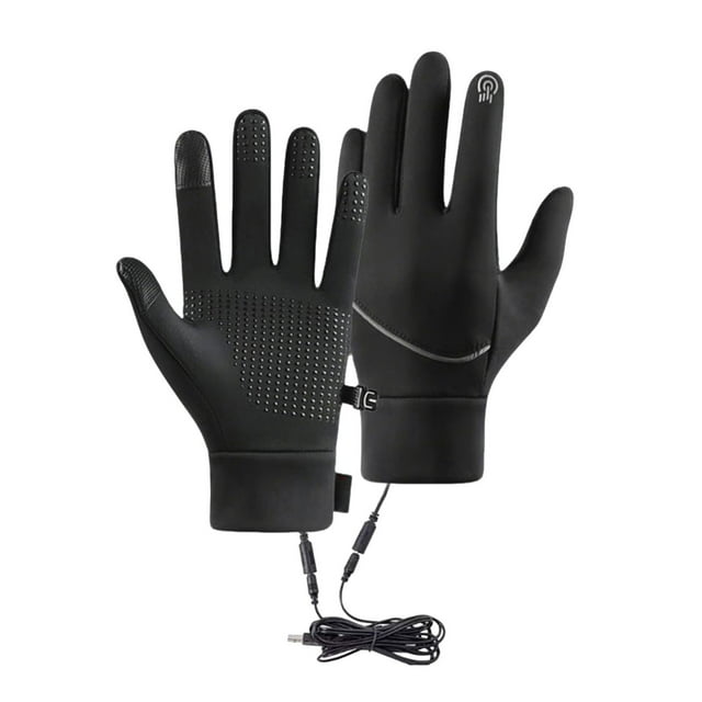 Gants Chauffants USB / Mitaines d'Hiver Imperméables à Écran Tactile pour Hommes et Femmes