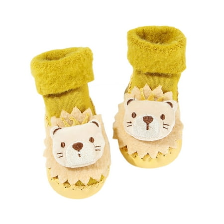 

Warm Winter Baby Socks Cartoon Coral Velvet Warm Socks Non Slip Cute Plush Ear Adult And Kids High Socks