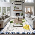 thumbnail image 3 of Large Area Rugs for Living Room Bedroom, Yellow Lemon 6'x9' Rug Washable Carpet Runner Indoor Outdoor, Wooden Summer Botanical Black White Checkered Non Slip Floor Mats Rug for Kitchen, Playroom, 3 of 8