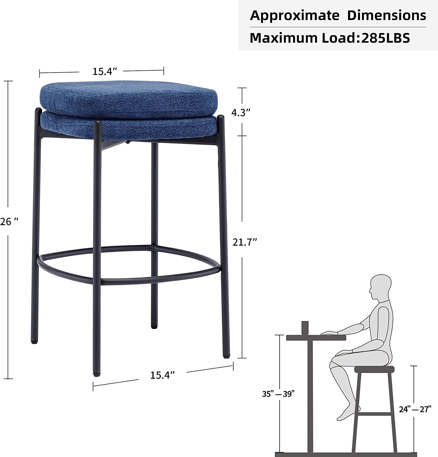 The correct bar stool height for 90cm counter