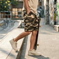 thumbnail image 5 of Dresfit Camo Cargo Shorts Men Lightweight Drawstring Shorts Summer 2026 Open Bottom Baggy Short Pants Elastic Waist Big and Tall Loose Fit Outdoor Shorts M, 5 of 8