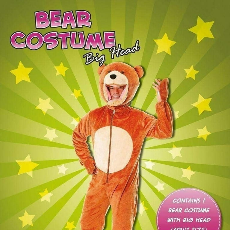 Teddy Bear Big Head Adult Costume Unisex Teddy Bear Big Head Adult Costume Unisex