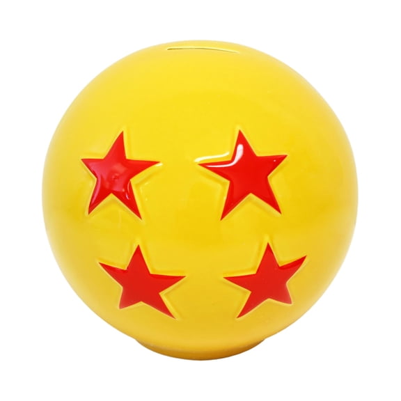 Just Funky Dragon Ball Super 4 Star 3D Molded Coin Bank for Kids Room Décor, 6 inches