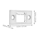 thumbnail image 3 of 6 piezas de placa de cerrojo de seguridad de acero inoxidable para puerta corredera, cerradura de seguridad de níquel satinado, 3 of 8