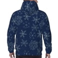 thumbnail image 7 of Sikiie Snowflake Dark Blue Men's Hoodie, Essentials Hoodie, Sweatshirt, Pullover Hooded Sweatshirt for Men-Small, 7 of 7