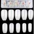 thumbnail image 4 of Puntas de uñas acrílicas, ataúd corto, Natural, 500 Uds., punta de uñas postizas artificiales de bailarina, cubierta completa, 10 tamaños con caja para salones de arte y hogar DIY Adepaton HMHZ207, 4 of 4