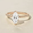 thumbnail image 2 of IGI Certified 1.20TCW Marquise Cut Lab Grown Diamond 14K Gold Birthday Gift Ring, 2 of 5