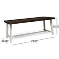 thumbnail image 6 of Wood & Metal - Sleek Frame & Acacia Top - Patio Space - Comfortable Seating for 8, 6 of 6