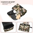 thumbnail image 5 of SCRAWLGOD Daisy Butterfly Print Pink Black PU Leather Crossbody Bag for Women Stain Resistant Shoulder Bag Lightweight Trendy Small Crossbody Purse Bags for Travel Work Party, 5 of 7