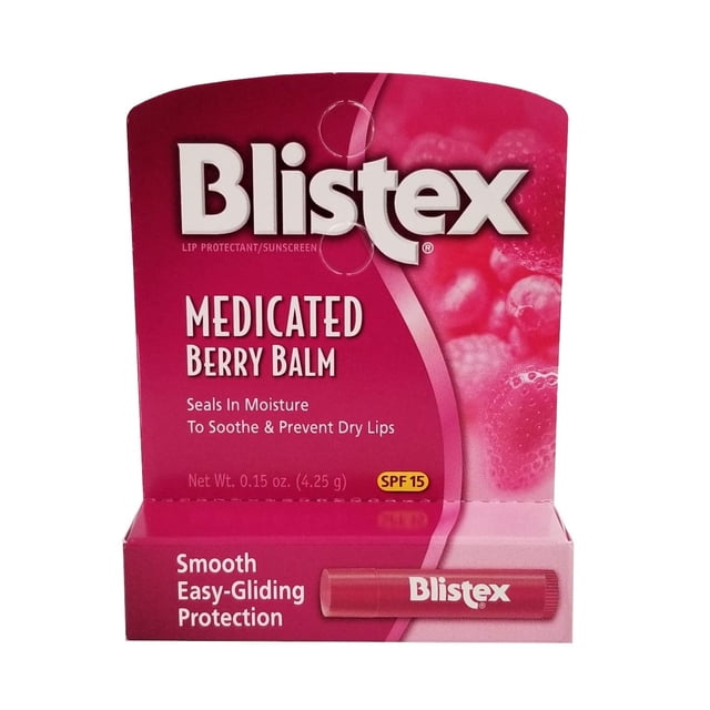 Bálsamo labial Blistex Medication Berry SPF 15, 4,4 ml (paquete de 12)