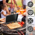 thumbnail image 4 of Foldable Sandwich maker double-sided grilled cheese pan panini press sandwich maker. It is also a friendly pie irons for camping and campfire sandwich maker., 4 of 7