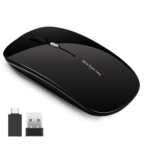 JUNWELL Wireless Mouse Silent Rechargeable Computer Mouse with USB Nano Receiver