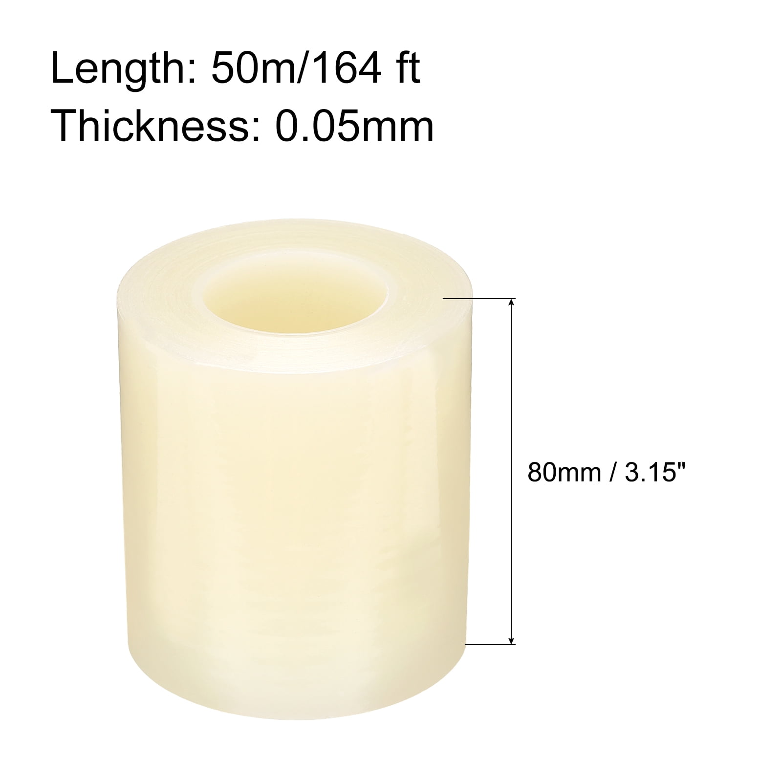 Unique Bargains PE Protective Film for Aluminum Doors and Surfaces Protection Clear 3.15" x 164Ft