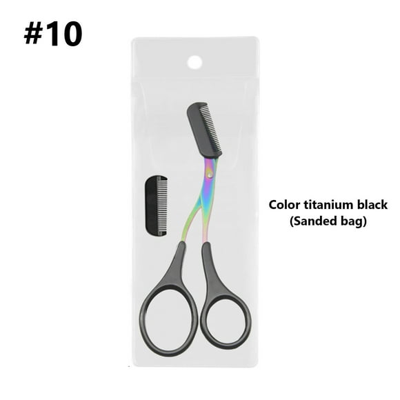 Xihbxyly Tijeras para Cejas, Recortador de Precisión de Acero Inoxidable, Mango Ergonómico Antideslizante, Diseño de Peine Protector, Perfectas para Dar Forma a Los Esfuerzos de Cuidado Personal, Reg