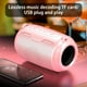 thumbnail image 5 of Altavoz inalámbrico Bluetooth con subwoofer, gran volumen, mini audio para teléfono móvil, usuario doméstico, portátil para exteriores - rosa, 5 of 8