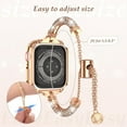 thumbnail image 3 of YOURSEA Band & Case Designed for Apple Watch – 40mm 41mm 44mm 45mm Women Metal Fancy Bracelet Strap with Bling Rhinestone Screen Protector Cover for iWatch Series 9 8 7 SE 6 5 4, 3 of 7