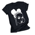 thumbnail image 1 of Tops de Manga Corta de las Mujeres, Cuello Redondo Impreso, Camiseta de Manga Corta para las Mujeres, 1 of 4
