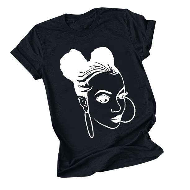 Tops de Manga Corta de las Mujeres, Cuello Redondo Impreso, Camiseta de Manga Corta para las Mujeres