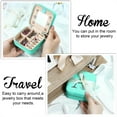 thumbnail image 6 of IEFSHINY Travel Jewelry Box for Women Portable Travel Essentials Small Jewelry Box Initial Organizer With Mirror Gifts for Women Girlfriend Wife Mother Daughter, 6 of 7