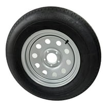 Trailer Tire on Rim ST205/75R15 TrailQuest LRC Radial 6 Ply 5 Lug Silver Modular Wheel 5X5" Bolt Pattern