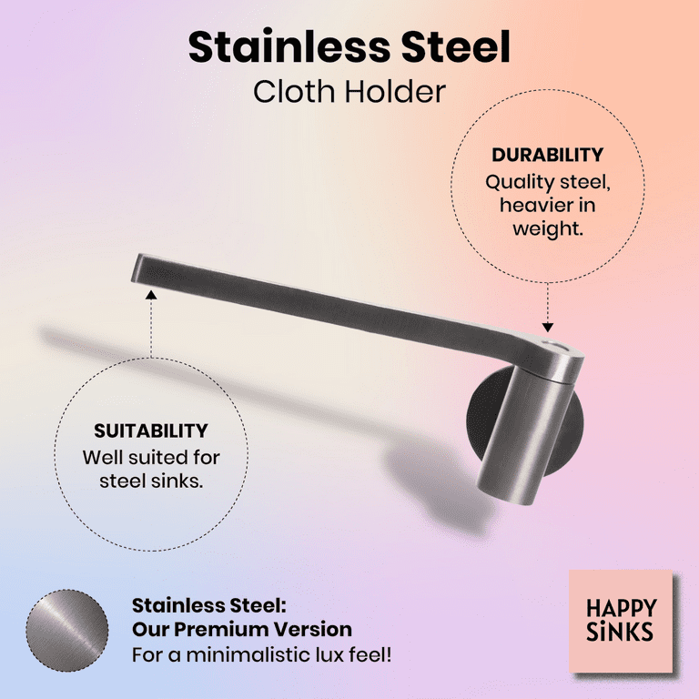 HAPPY SiNKS Magnetic Dishcloth Holder Steel 6,7 x 2,2 x 0,8