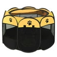 thumbnail image 2 of Octagonal Pet Playpen Foldable Dog Cage with Breathable Mesh Panels, Spacious Indoor Enclosure for Puppies & Small Dogs, Portable Pet Containment Area for Home or Travel Use NAJKZA | Yellow, 2 of 9