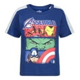 thumbnail image 4 of Marvel Avengers Boys' 4-Pack T-Shirts - Iron Man, Captain America, Hulk - Multicolor, 4 of 5