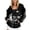 Black, variant on Womens Zip Up Hoodie Casual Goth Eye Moon Star Graphic Long Sleeve Hooded Jacket Streetwear Punk Sweatshirt Loose Fit Top Navy 2XL