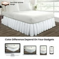thumbnail image 4 of HNB Store Ruffled Bed Skirt Easy Fit 16" inch Drop | Microfiber Made | Twin XL Size Bedskirt | White, 4 of 7