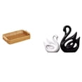 thumbnail image 1 of Elegante Juego De Cesta De Frutas Tejida Y Figura De Cisne De Porcelana Para Servir Refrigerios De Escritorio Y Decorar La Oficina En Casa. Plato De Exhibición Coleccionable., 1 of 8