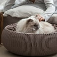 thumbnail image 4 of Keter by Curver Knit Cozy Resin Plastic Pet Bed for Small Dogs and Medium-Sized Cats, Sandy Beige, 4 of 5