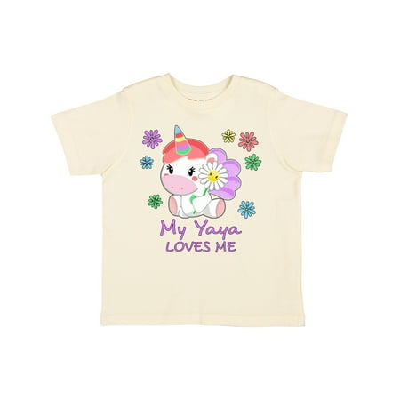 

Inktastic My Yaya Loves Me- Cute Unicorn Gift Toddler Boy or Toddler Girl T-Shirt