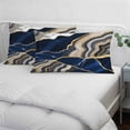 thumbnail image 4 of Blue Marble Standard Pillow Covers, Grey Gold Texture Vintage Farmhouse Art Soft Throw Pillow Cases with Invisible Zipper, Decorative Pillowcase Pillows Protectors for Sofa Bed Chair 20"x26", 4 of 9