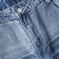 thumbnail image 5 of Kakii Men's Solid Color Button Zipper Pocket Casual And Fashionable Denim Pants, 5 of 8