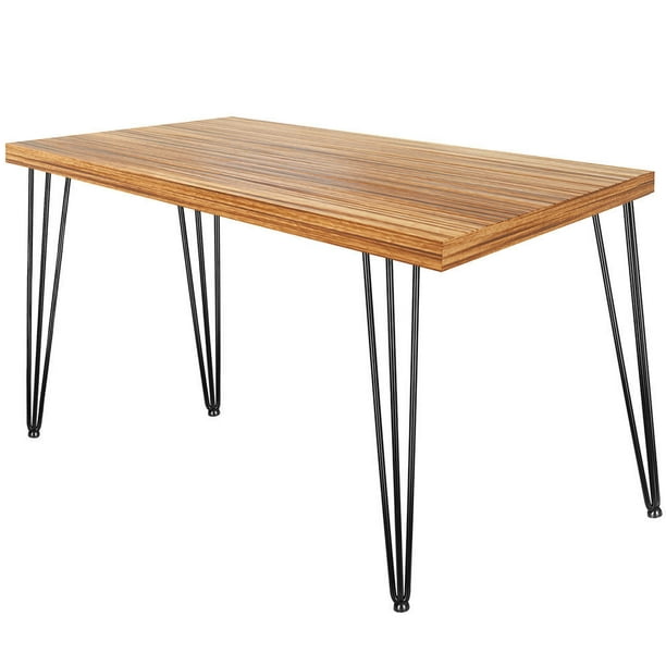 Ensemble de meubles table et 4 chaises de rangement Pocket en bois – Naturel