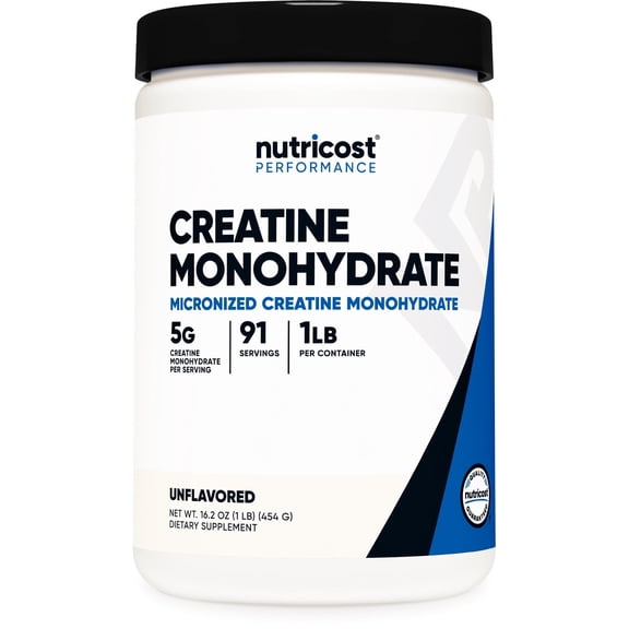 Nutricost Creatine Monohydrate Powder UF (1 lb, 91 Servings) | Amino Acid Supplement for Men and Women