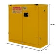 thumbnail image 2 of Durham 1030S-50 16 Gauge Welded Flammable Self Closing Doors Safety Cabinet with 1 Shelf, Yellow - 30 gal, 2 of 6