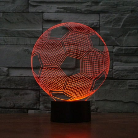 3D Soccer Touch Table Lamp 7 Colors Changing Desk Lamp 3D Bedroom Night Lamp | Walmart Canada