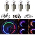 thumbnail image 1 of 4Pack Car Tire Wheel Valve Light, Bike LED Wheel Lights, Waterproof Wheel Valve Caps Lights (Colorful), 1 of 6