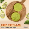 Low Carb Tortilla Nopal made from prickly pear cactus nopal, chia