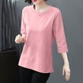 thumbnail image 2 of Zpanxa Versatile Loose Fit Tee for Women Casual Striped Everyday Top, 2 of 7